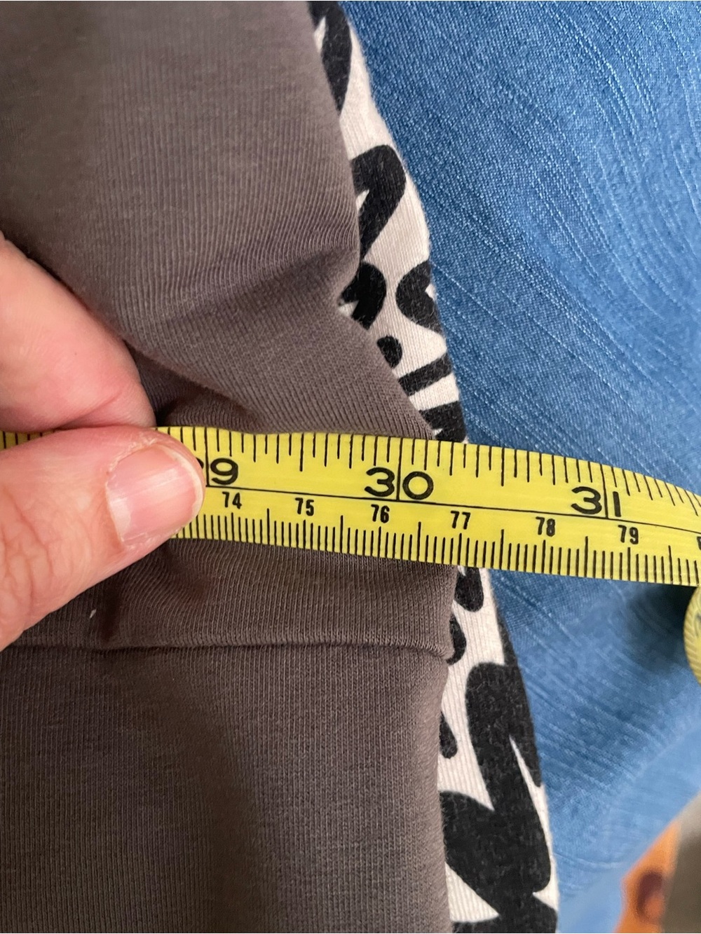 Oversized Pocket French Terry Tunic Top in gray - Picture 5 of 5